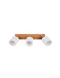 Foco de techo y pared madera natural Assam 3xE14 25W sin luz