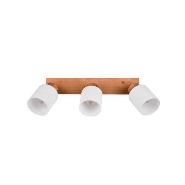 Foco de techo y pared madera natural Assam 3xE14 25W sin luz