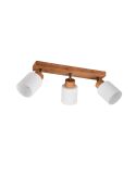 Spot de teto e parede Assam madeira natural 3xE14 25W sem luz