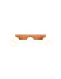 Foco de techo y pared madera natural Assam 3xE14 25W luces articulables