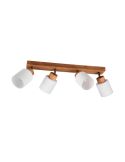 Foco de techo y pared madera natural Assam 4xE14 25W sin luz