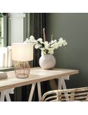 Lampe de table en rotin naturel 1xE27 40W Rike ambiance 2