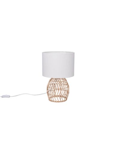 Lámpara de sobremesa rattan natural 1xE27 40W Rike sin luz