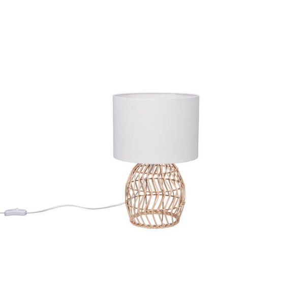 Lámpara de sobremesa rattan natural 1xE27 40W Rike sin luz