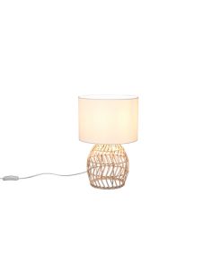 Lampe de table en rotin naturel 1xE27 40W Rike