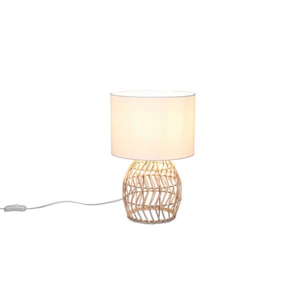 Lampe de table en rotin naturel 1xE27 40W Rike