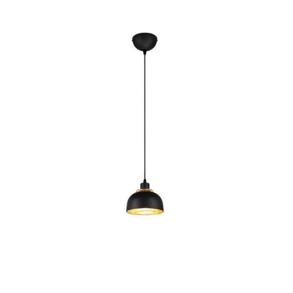 Lámpara de techo colgante metálico color negro 18cm 1xE27 40W Punch