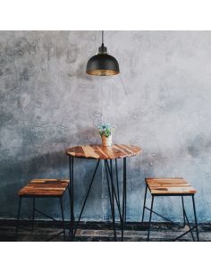 Candeeiro de teto suspenso de metal preto 18cm 1xE27 40W Punch 2