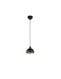 Lámpara de techo colgante metálico color negro 18cm 1xE27 40W Punch apagado