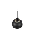 Lámpara de techo colgante metálico color negro 18cm 1xE27 40W Punch desde arriba sin luz