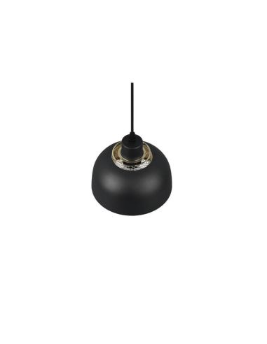 Lámpara de techo colgante metálico color negro 18cm 1xE27 40W Punch desde arriba sin luz
