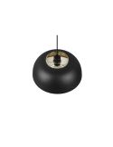 Lámpara de techo colgante negro y dorado Punch 1xE27 40W detalle superior