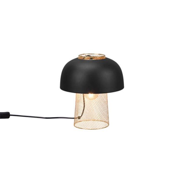 Lámpara de sobremesa metálica negra rejilla 1xE27 25W Punch
