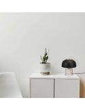 Lámpara de sobremesa metálica negra rejilla 1xE27 25W Punch ambiente