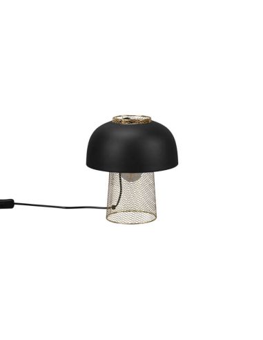 Lámpara de sobremesa metálica negra rejilla 1xE27 25W Punch sin luz