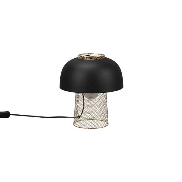 Lámpara de sobremesa metálica negra rejilla 1xE27 25W Punch sin luz