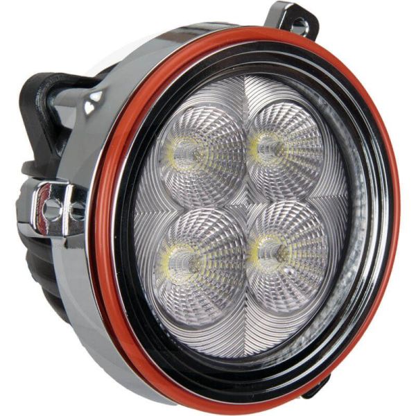 Spot LED rond encastré 40 W Ø 84 mm avec connecteur Deutsch 12/24 V, boîtier New Holland | LeonLeds