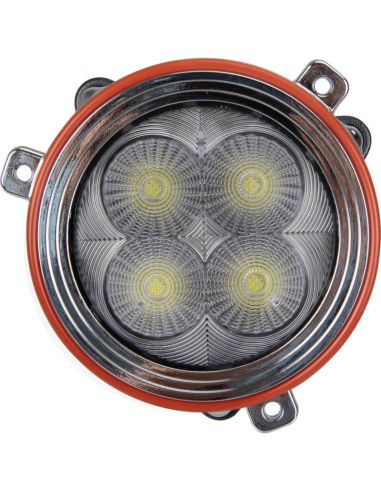 Spot LED rond encastré 40 W Ø 84 mm avec connecteur Deutsch 12/24 V, boîtier New Holland | LeonLeds