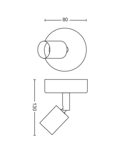 Spot Orientable Limbali Blanc 1...