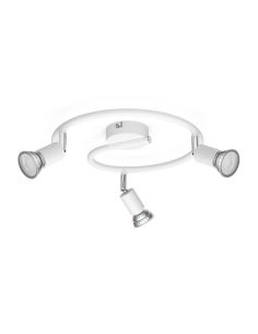 Focos en espiral Orientables Limbali blanco 3 Luces GU10