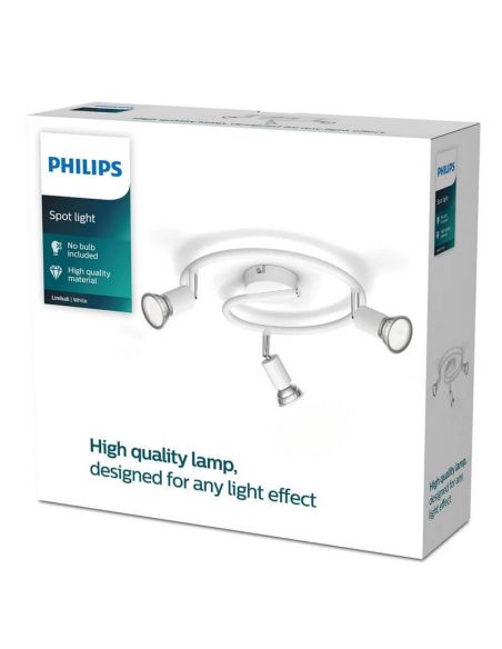 Focos en espiral Orientables Limbali blanco 3 Luces GU10 caja