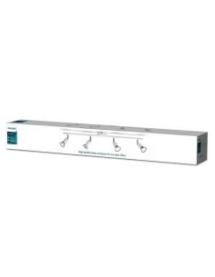 Regleta de Focos Orientables lineal Limbali blanco 4 Luces GU10 2