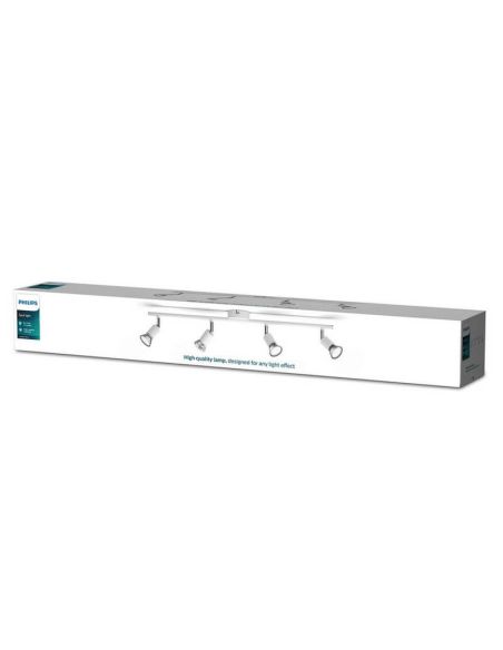 Regleta de Focos Orientables lineal Limbali blanco 4 Luces GU10 caja