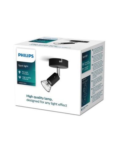 Foco Orientable Limbali negro 1 Luz GU10 caja