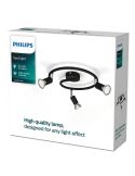 Focos en espiral Orientables Limbali negro 3 Luces GU10 caja