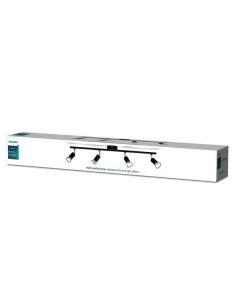 Regleta de Focos Orientables lineal Limbali negro 4 Luces GU10 2