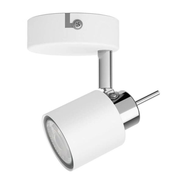 Spot rond orientable blanc Meranti 1 Lumière GU10