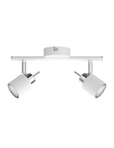 Focos redondos orientables Meranti blanco 2 Luces GU10