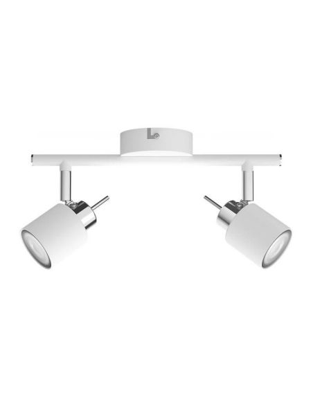 Spots redondos ajustáveis brancos Meranti 2 luzes GU10