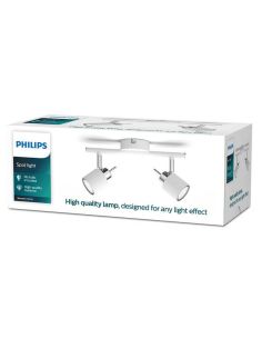 Focos redondos orientables Meranti blanco 2 Luces GU10 2