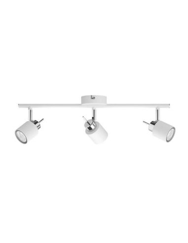 Focos redondos orientables Meranti Blanco 3 Luces GU10