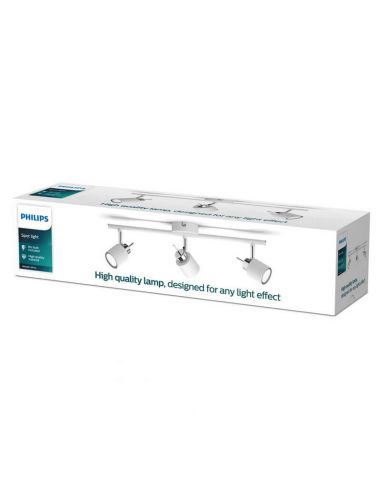 Focos redondos orientables Meranti Blanco 3 Luces GU10 caja