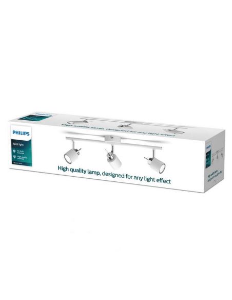 Spots ronds orientables Meranti Blanc 3 Lumières Boitier GU10