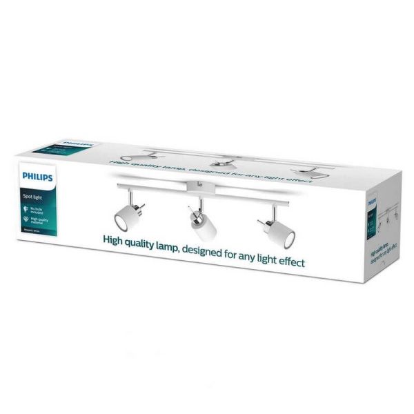 Spots ronds orientables Meranti Blanc 3 Lumières Boitier GU10