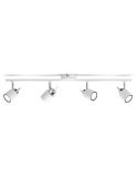 Regleta de Focos Orientables lineal Meranti blanco 4 Luces GU10