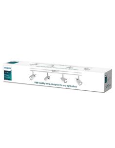 Regleta de Focos Orientables lineal Meranti blanco 4 Luces GU10 2