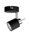 Spot rond orientable noir Meranti 1 Lumière GU10