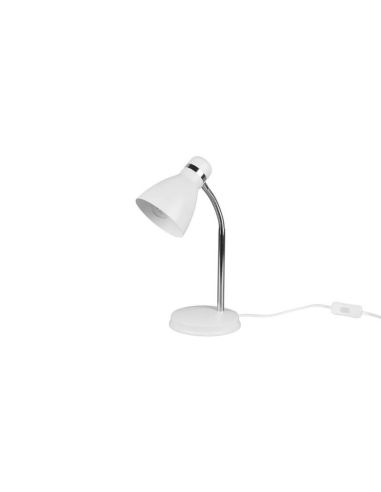 Lámpara de sobremesa LED blanca Harvey