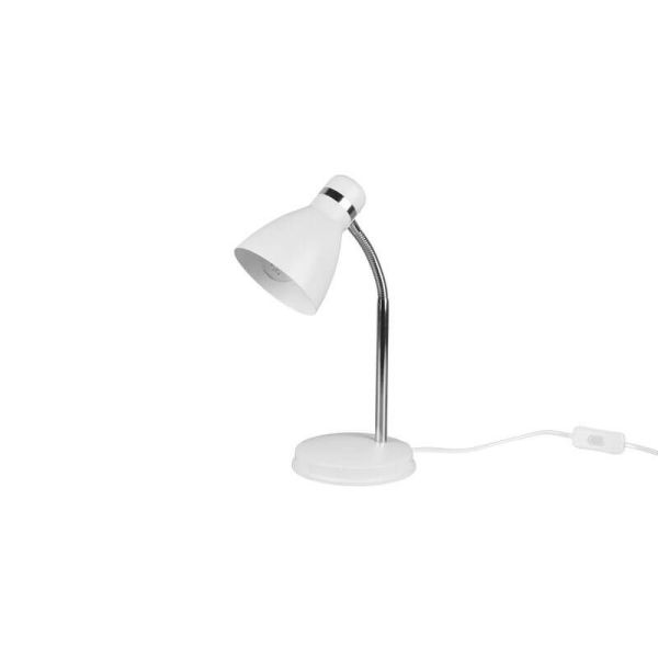 Lámpara de sobremesa LED blanca Harvey