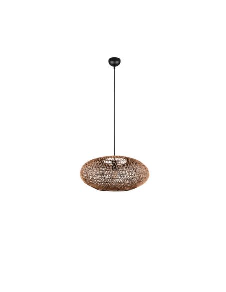 Plafonnier LED en fibre naturelle Hedda suspension naturelle