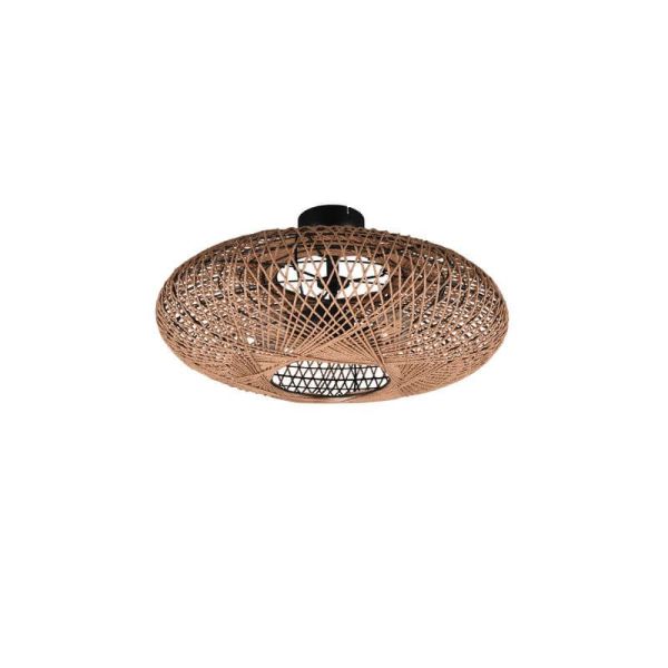 Plafón de techo LED fibra natural Hedda apagado