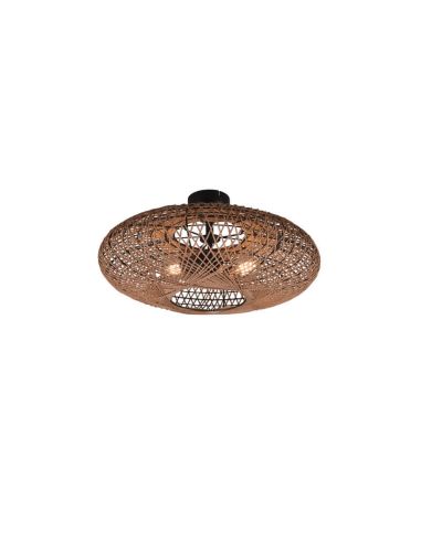 Plafón de techo LED fibra natural Hedda | LeonLeds