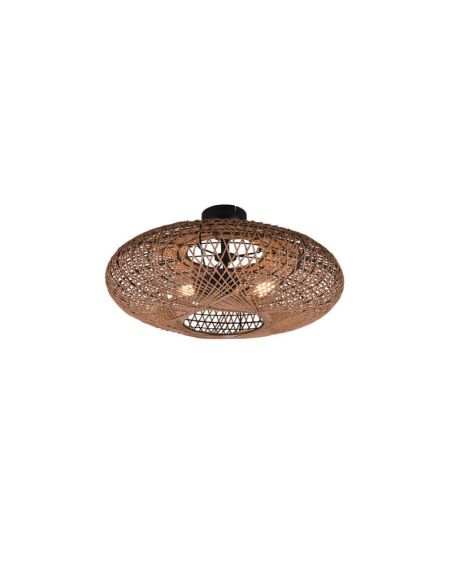 Plafón de techo LED fibra natural Hedda | LeonLeds