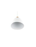Lámpara de techo LED metal y madera blanca Jagger vista desde abajo apagada