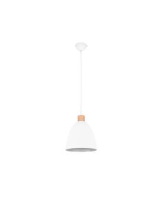 Lámpara de techo LED metal y madera blanca Jagger | LeonLeds 2