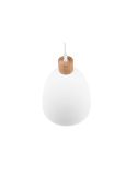 Lámpara de techo LED metal y madera blanca Jagger vista desde arriba
